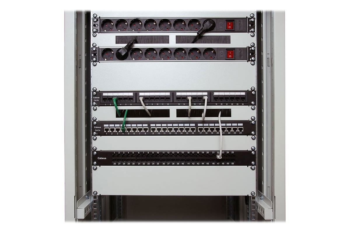 Патч-панель Cabeus высокой плотности, 1U, 48 портов RJ-45, категория 5e ...