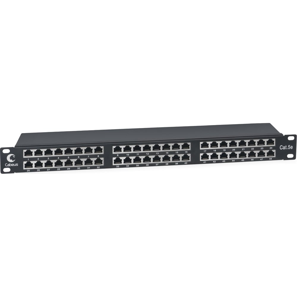Патч-панель Cabeus высокой плотности, 1U, 48 портов RJ-45, категория 5e ...