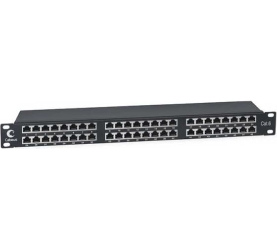 Патч-панель Cabeus высокой плотности, 1U, 48 портов RJ-45, категория 6, PLHD-48-Cat.6-Dual IDC-1U