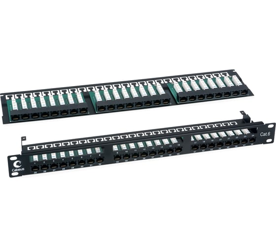 Патч-панель Cabeus высокой плотности, 1U, 48 портов RJ-45, категория 6, PLHD-48-Cat.6-Dual IDC-1U