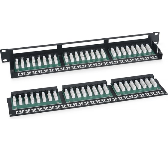 Патч-панель Cabeus высокой плотности, 1U, 48 портов RJ-45, категория 6, PLHD-48-Cat.6-Dual IDC-1U