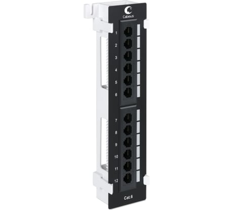 Патч-панель Cabeus настенная, 12 портов RJ-45, категория 6, PL-12-Cat.6-WL-Dual