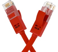 Прямой патч-корд RJ45 GCR 0.1m UTP категории 5e, красный, 24 AWG, 1 Гбит/с, T568B VIVLNIC04-0.1m