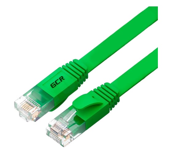 Патч-корд RJ45 GCR PROF 7.5m, UTP медь категории 6, зеленый, 30 AWG, 10 Гбит/с, T568B VIV52I844 1