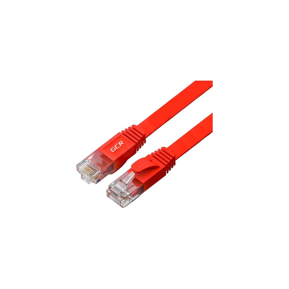 Патч-корд RJ45 GCR PROF 2.0m, UTP медь категории 6, красный, 30 AWG, 10 ...