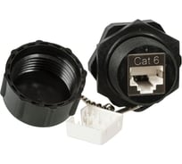 Индустриальный модуль LANMASTER Keystone RJ45, категория6, STP, 180 градусов, IP68 LAN-OK45S6/180-WP