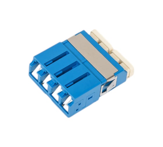 Оптический адаптер LANMASTER LC, SM, со шторкой, корпус SC, квадро LAN-4LCS/SH-AM-SM