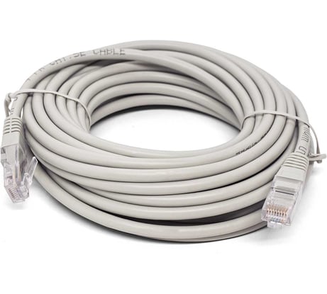 Кабель патч-корд Filum U/UTP 6 кат. 15м 26AWG(7x0.16 мм), чистая медь, LSZH, серый FL-U6-C-LSZH-15M