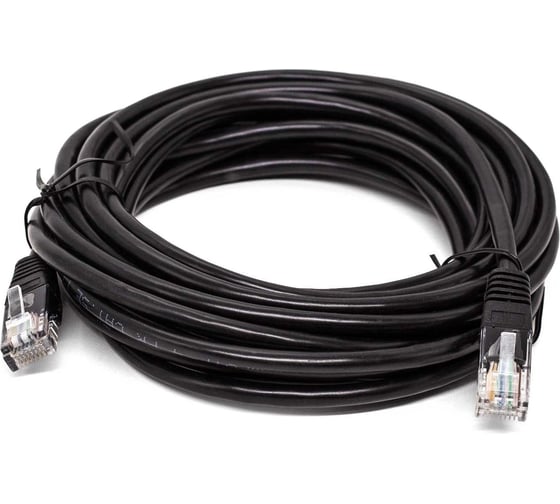 Кабель патч-корд Filum U/UTP 6 кат. 5м 26AWG(7x0.16 мм), чистая медь, LSZH, черный FL-U6-C-LSZH-5M-BK