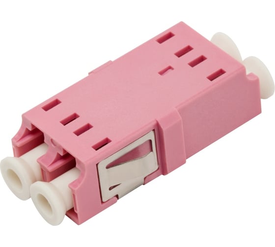 Оптический адаптер LANMASTER LC, OM4, корпус SC, без фланцев, дуплексный LAN-2LCS/NF-AM-OM4 1