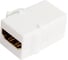 Вставка LANMASTER Keystone HDMI, мама-мама, 180 градусов, белая LAN-OK-HDMI-V-WH 1