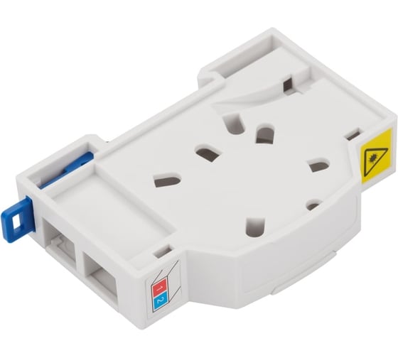 Бокс на DIN-рейку LANMASTER на 2 адаптера SC, белый LAN-DRF-2SC/BX-WH