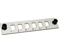 Адаптерная панель LANMASTER на 6 SC адаптеров, серая LAN-FP-SC