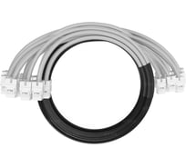 Кабельная сборка PREMIUM 6pc, UTP CAT5e, оконцована разъемами KEYSTONE RJ45 UTP CAT5e, заделка в чулке, вывод 0.6м, длина 3м, LSZH, серый -PC-PM-6-UTP-RJ45KJ-5e-S-0.6-3.0-LSZH-GY NTSS NTSS-PC-PM-6-UTP-RJ45KJ-5e-S-0.6-3.0-LSZH-GY