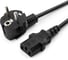 Кабель питания Cablexpert Schuko-C13, 3x0.75мм2, 10A, VDE, с заземлением, 1.5м, черный, пакет, PC-186-VDE-1.5M 3