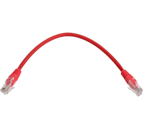 Кабель патч-корд Filum U/UTP 6 кат. 0.25м 26AWG(7x0.16 мм), чистая медь, LSZH, красный FL-U6-C-LSZH-0.25M-R 1