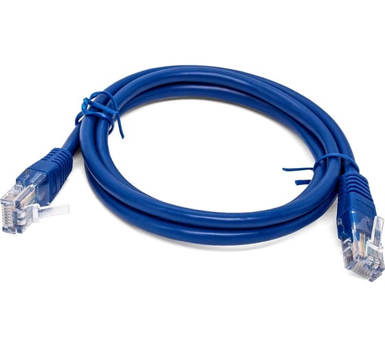 Кабель патч-корд Filum U/UTP 6 кат. 1м 26AWG(7x0.16 мм), чистая медь, LSZH, синий FL-U6-C-LSZH-1M-BL