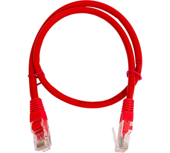 Кабель патч-корд Filum U/UTP 6 кат. 0.5м 26AWG(7x0.16 мм), чистая медь, LSZH, красный FL-U6-C-LSZH-0.5M-R