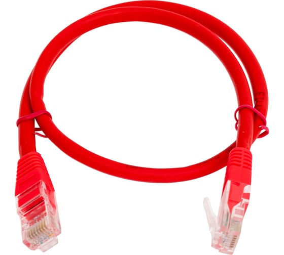 Кабель патч-корд Filum U/UTP 6 кат. 0.5м 26AWG(7x0.16 мм), чистая медь, LSZH, красный FL-U6-C-LSZH-0.5M-R