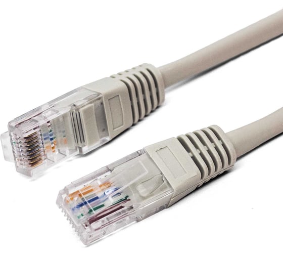 Кабель патч-корд Filum U/UTP 6 кат. 1м 26AWG(7x0.16 мм), чистая медь, LSZH, серый FL-U6-C-LSZH-1M