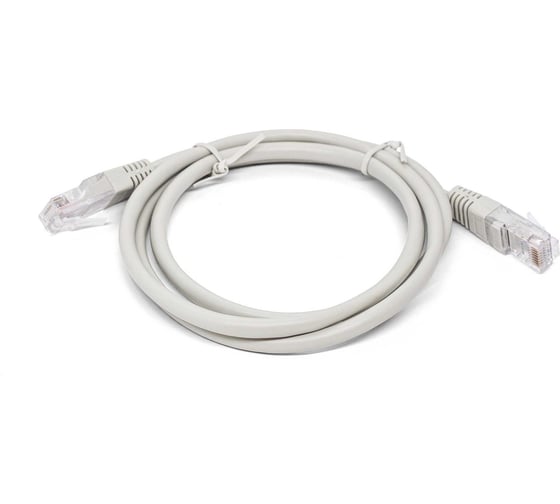 Кабель патч-корд Filum U/UTP 6 кат. 1м 26AWG(7x0.16 мм), чистая медь, LSZH, серый FL-U6-C-LSZH-1M