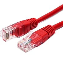 Кабель патч-корд Filum U/UTP 6 кат. 1м 26AWG(7x0.16 мм), чистая медь, LSZH, красный FL-U6-C-LSZH-1M-R