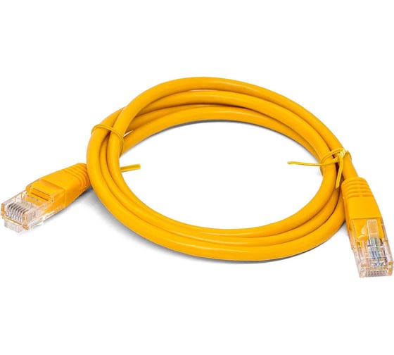 Кабель патч-корд Filum U/UTP 6 кат. 1м 26AWG(7x0.16 мм), чистая медь, LSZH, желтый FL-U6-C-LSZH-1M-Y