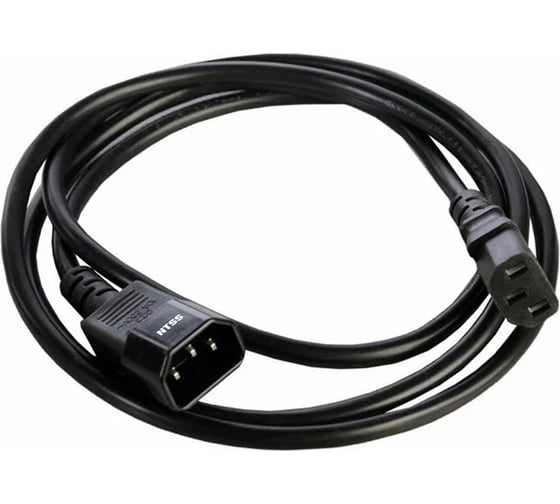 Шнур питания для БРП NTSS IEC 60320 C13 – IEC 60320 C14, 3х1.0, 1 м, ГОСТ NTSS-PC13143 1