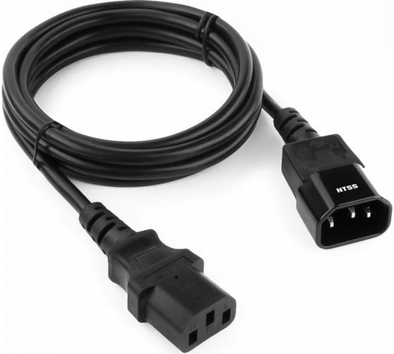 Шнур питания для БРП NTSS IEC 60320 C13 – IEC 60320 C14, 3х1.0, 1.8 м, ГОСТ NTSS-PC13144