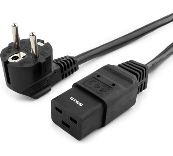 Шнур питания для БРП NTSS IEC 60320 C19 – CEE 7/7 Schuko, 3х1.5, 3 м, ГОСТ NTSS-PC19772