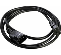 Шнур питания для БРП NTSS IEC 60320 C13 – IEC 60320 C14, 3х0.75, 1 м, ГОСТ NTSS-PC13141