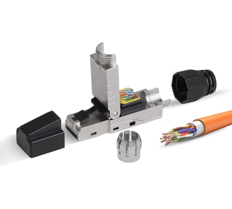 Коннектор полевой многоразовый самозажимной Retic RJ-45 (8P8C) cat. 6a, экранированный CN-TL-8P8C-C6A-SH-RTC
