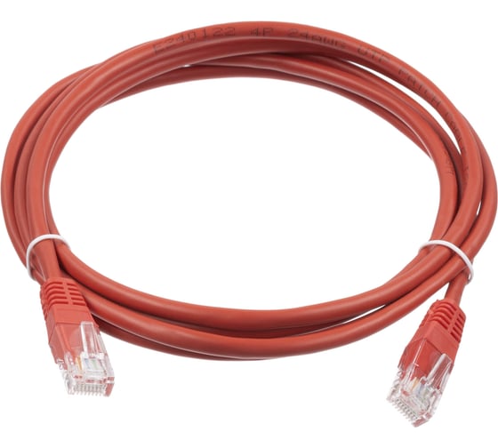 Патч-корд W&T 2М, UTP, КАТЕГОРИЯ 5E, КРАСНЫЙ WT-2038A2 RED