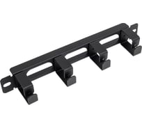 Кабельный органайзер ITK 10 1U 4 кольца для шкафа 10 серии LINEA WS черный CO05-1M4R-LWS