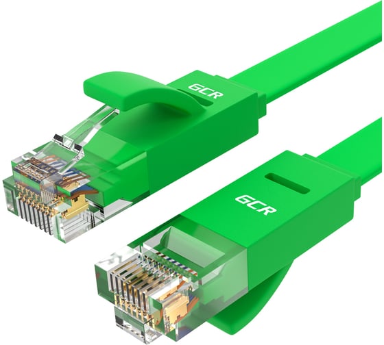 Патч-корд RJ45 GCR PROF  2.0m, UTP медь категории 6, зеленый, 30 AWG, 10 Гбит/с, T568B VIVLNIC625-2.0m 1