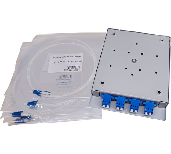 Кросс настенный НК-Групп W4-LC/UPC/SM-4d-8-1 в комплектации на 8 портов W4LCU4d