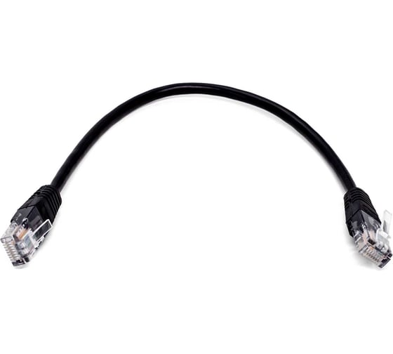 Кабель патч-корд Filum U/UTP 6 кат. 0.25м 26AWG(7x0.16 мм), чистая медь, LSZH, черный FL-U6-C-LSZH-0.25M-BK