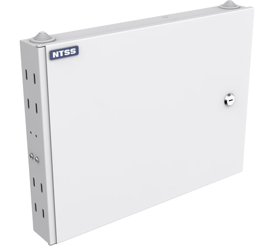 Кросс оптический настенный NTSS, укомплектованный, 16 портов FC/UPC, 50/125 мкм ОМ3 (планки, сплайс-кассета, пигтейлы, КДЗС, адаптеры) серый RAL 7035 NTSS-WFOB-16-FC/U-503-SP1.5G2AY