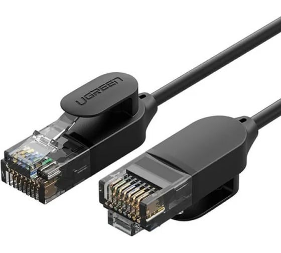 Кабель Ugreen NW122 CAT 6A Pure Copper Ethernet Cable. Диаметр 2.8. Длина: 5м. Цвет: черный 70654 1