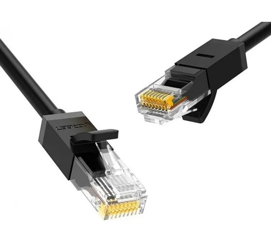Кабель Ugreen сетевой плоский NW102 Cat 6 8-Core U/UTP Ethernet Cable. Длиан: 1м. Цвет: черный 50173_