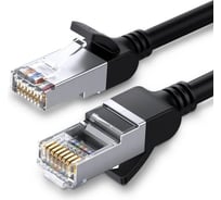 Кабель Ugreen сетевой круглый NW101 Cat 6 U/UTP Pure Copper Ethernet Round Cable. Длина: 3м. Цвет: черный 50193_