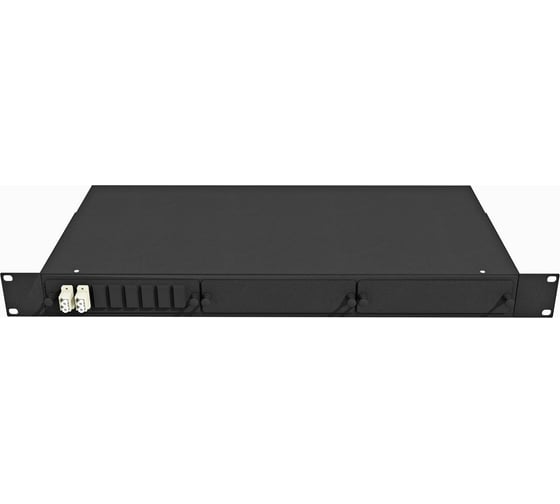 Кросс оптический стоечный TopLAN 19", 4 LC/UPC адаптера, многомодовый, 1U, черный, укомплектованный КРС-Top-1U-04LC/U-OM3-BK 1