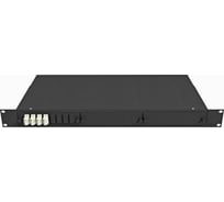Кросс оптический стоечный TopLAN 19", 8 LC/UPC адаптеров, многомодовый, ОМ4, 1U, черный, укомплектованный КРС-Top-1U-08LC/U-OM4-BK