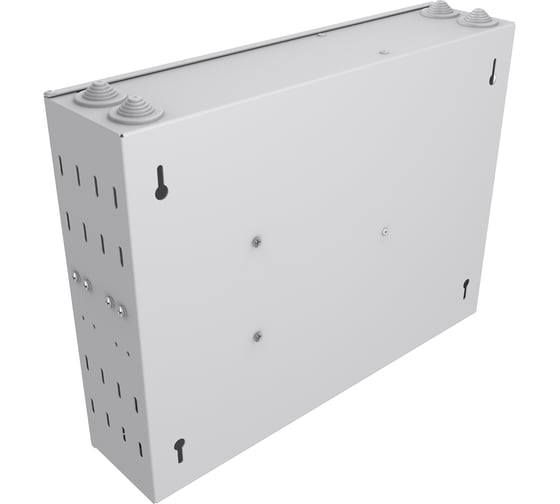 Кросс оптический настенный NTSS, укомплектованный, 48 портов LC/UPC duplex, 50/125 мкм ОМ3 (планки, сплайс-кассета 3шт, пигтейлы, КДЗС, адаптеры) серый RAL 7035 NTSS-WFOB-48-2LC/U-503-SP1.5G4AY 1