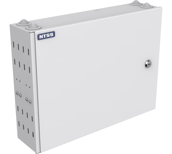 Кросс оптический настенный NTSS, укомплектованный, 24 порта FC/APC, 9/125 мкм (планки, сплайс-кассета, пигтейлы, КДЗС, адаптеры) серый RAL 7035 NTSS-WFOB-24-FC/A-9-SP1.5G5AY