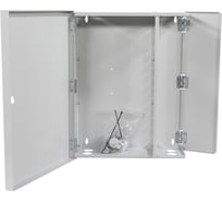 Кросс оптический настенный NTSS укомплектованный, 96 портов FC/UPC, 62.5/125 мкм (планки, сплайс-кассета 3шт, пигтейлы, КДЗС, адаптеры) серый RAL 7035 NTSS-WFOB-96-FC/U-62.5-SP1.5G2AY