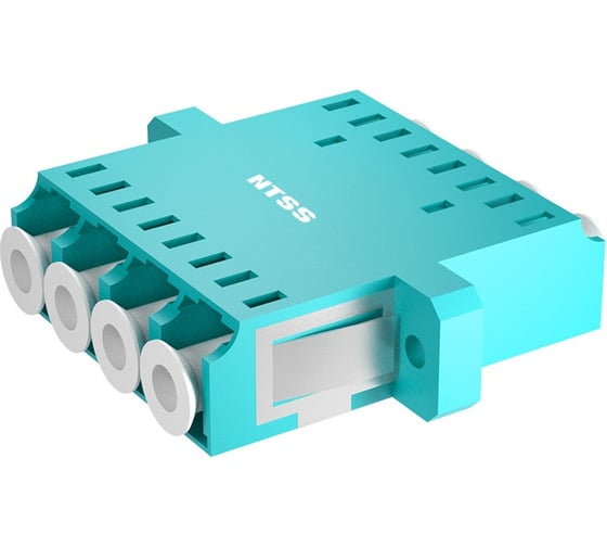 Адаптер оптический NTSS PREMIUM квадро LC OM3 AQUA NTSS.4LC/U-PM-OM3-S-AQ 1