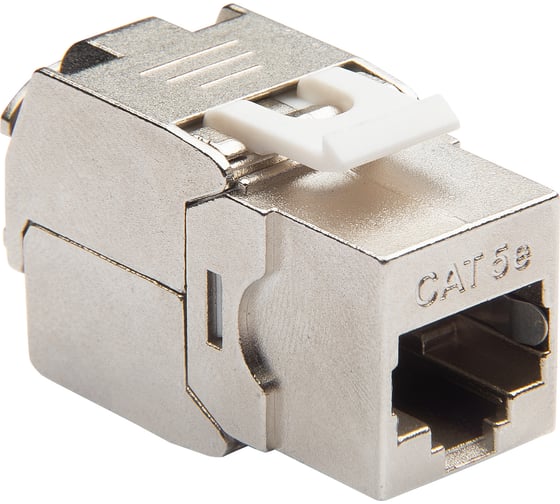Модуль Keystone DATAREX кат.5e, STP, 1xRJ45, T568A/B, без инструмента, белый DR-510320 1