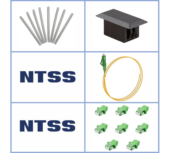 Кросс оптический настенный NTSS Микро 8, укомплектованный, 2 порта LC/APC duplex, 9/125 мкм (сплошная панель, ложемент, пигтейлы, КДЗС, адаптеры) серый RAL 7035 NTSS-WFOBМк-2(8)-2LC/A-9-SP1.5G0AY