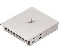 Кросс оптический настенный NTSS Микро 8, укомплектованный, 2 порта LC/UPC duplex, 50/125 мкм (сплошная панель, ложемент, пигтейлы, КДЗС, адаптеры) серый RAL 7035 NTSS-WFOBМк-2(8)-2LC/U-50-SP1.5G0AY